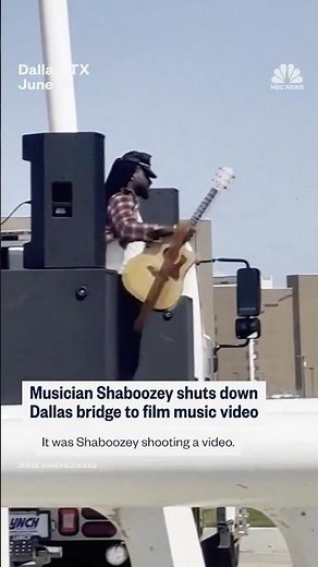 Musician Shaboozey shuts down Dallas bridge to film music video