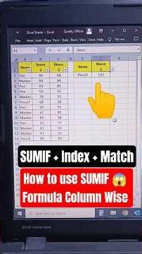 🔥 How to use SUMIF Formula Column Wise | How to use SUMIF Formula in combination with Index Match