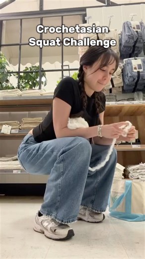 Crochet Asian Squat Challenge
