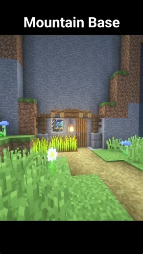Easy Starter Mountain Base 🏔️🏡 | Minecraft #mctutorial #minecraftbuilding #minecraftshorts