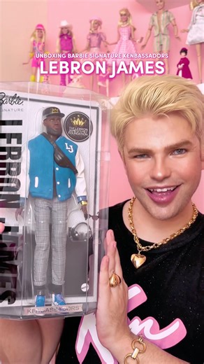 Unboxing Barbie Signature Lebron James Kenbassadors Ken Doll 💙 #barbie #barbieboy #ken #kendoll