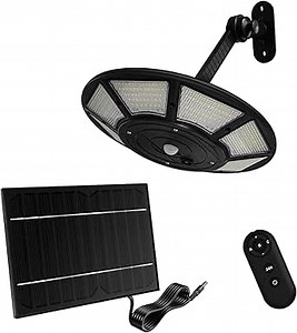 Solar Shed Light Indoor 440 Led Beads Solar Lights for Gazebo Wall Outdoor Solar Powered Pendant Lights with 5 Lighting Modes Motion Sensor Lantern with Remote Control for Garden Barn Yard