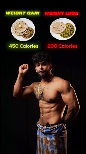 Shravan H Rajani on Instagram: "Looking to Bulk Up or Lean Out? Whether you’re on a mission to gain weight or shed those extra kilos, what’s on your plate makes all the difference! From Jolad Rotti to Almond Milk, I’m breaking down the calorie-smart swaps you need to know. Want the full list? Comment "FOOD" below and I’ll personally DM you my detailed weight gain & weight loss food guide! Don't forget to and follow for more simple fitness tips in Kannada! IF YOU ARE LOOKING TO TRANSFORM CLICK TH