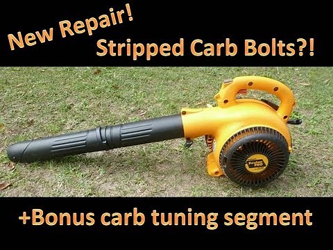 How to Repair Stripped Carb Bolts on a Poulan Pro Leaf Blower plus Bonus Tuning!