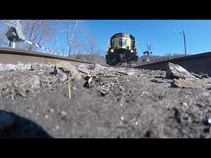 Train runs over an old GoPro