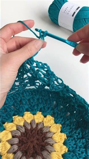 Spring Crochet Project - Sunflower Market Bag in Cotton Yarn #crochet #shortscrochet #crocheting