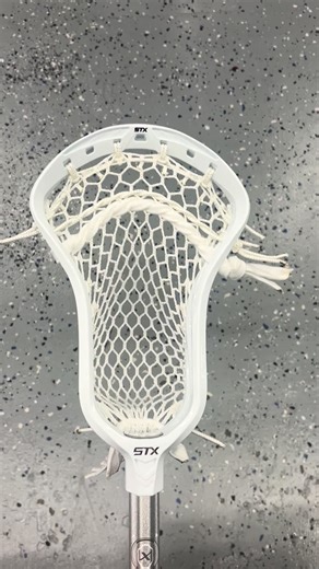All white Stx #lacrosse #lacrossestringing #laxstrings | lacrosse