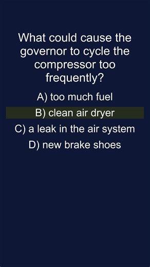 CDL CLASS A AIR BRAKE QUIZ #12