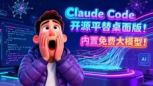 Claude Code开源平替桌面版！内置免费大模型！