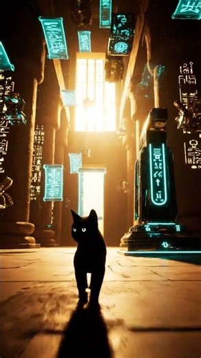 Cat Explores an Alien Ancient Egyptian Library (Cinematic) 🛸🐈