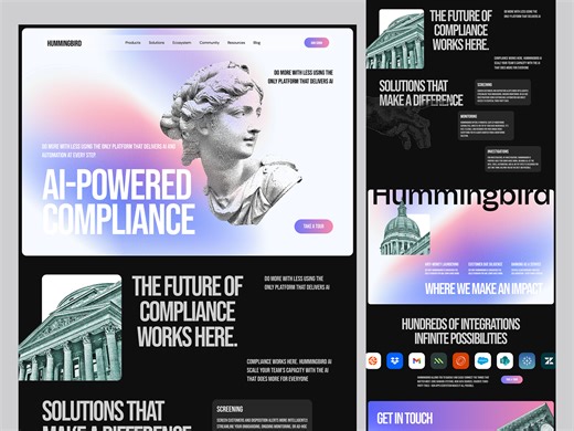 AI Automation Platform Website UI