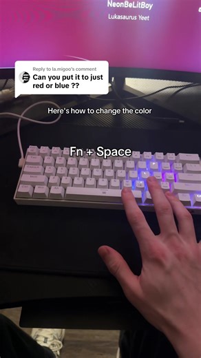 Replying to @la.migoo You can pick any color or all colors #keyboard #gamingsetup #coolkeyboards