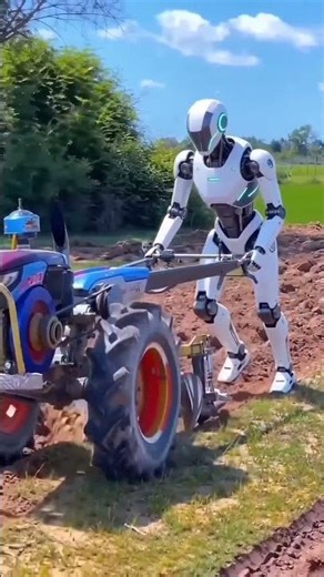 Robot Drives a Tractor?! The Future of Farming Is Here #shorts