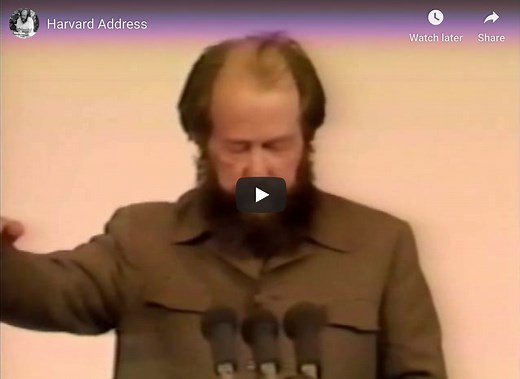 Aleksandr Solzhenitsyn Center — Video of Harvard Address now available with English subtitles