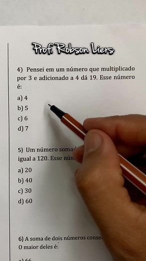 Resolvendo a Equação Matemática Básica com o Prof Robson