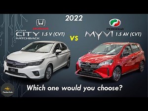 2022 Honda City Hatchback vs 2022 Perodua Myvi Facelift | New Myvi 2022 | New City Hatchback 2022