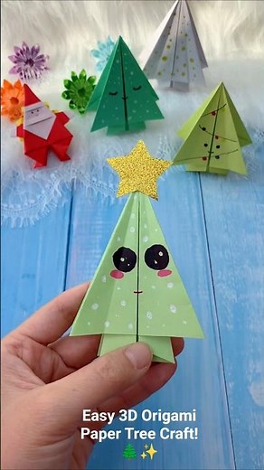 Easy 3D Origami Paper Tree Craft! 🌲✨