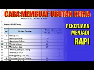 CARA MEMBUAT DAFTAR TERTIB KERJA PRAKTIKUM DI EXCEL