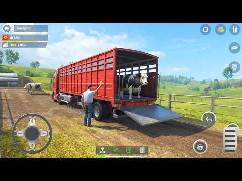 Animal Truck Transport Simulator | Big Cow Loading Mission 🐄 | Farming Game 2025