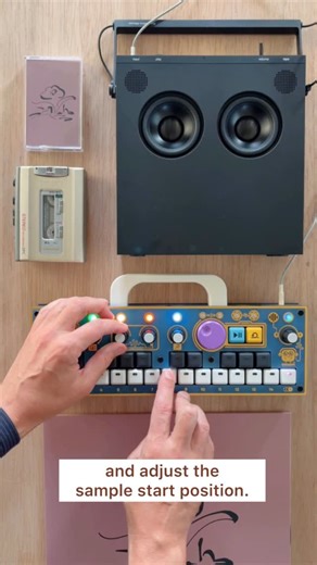 LULLATONE on Instagram: "Sampling a tone I made on a cassette tape into the amazing CHOMPI sampler by @chompi.club and @chasebliss to play the first track off of our latest album. If you live synths and musical gadgets, CHOMPI is a really fun and interesting instrument to check out! I got my start working on an old Casio SK-1 sampler. The workflow on CHOMPI is somewhere between that and an OP-1 and a blooper / looper pedal. The team that made it were educators first, so it has a pretty easy lear