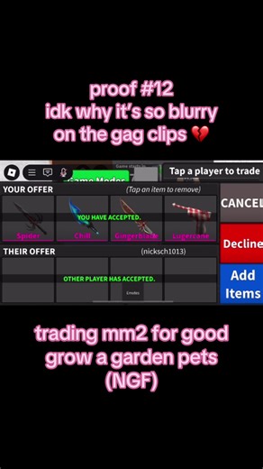 Trading MM2 for Grow a Garden Pets