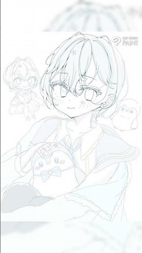 ラフと線画メイキング〜男の子イラスト〜