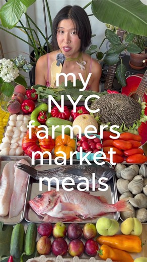 this is how I use my nyc farmers market haul throughout the week:) everything is from the union square farmers market (greenmarket) aka the largest nyc farmers market. forever my favorite place for weekly grocery hauls xx #farmersmarket #foodhaul #groceryhaul #healthyrecipes #nycfood