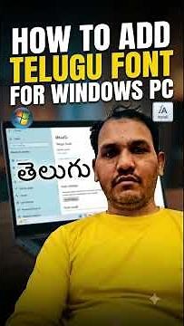 How to add Telugu font in Windows pc