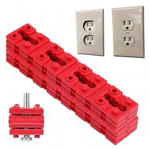 24PCS Switch and Receptacle Spacers,Electrical Outlet Switch Spacers for Fix Socket Sinking,Electrical Extender Outlet Shims for Loose Outlet Plug Fix,Stackable Plastic Receptacle Spacers