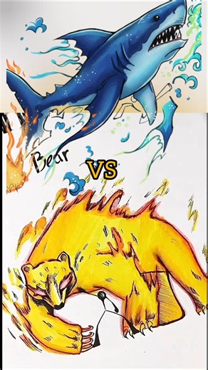 Turning a Stickman into a Power Animal! 🐻🔥🦈🌊 | Anime Drawing