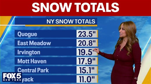 WEATHER: Over 2 feet of snow in some places!? FOX 5 NY's Audrey Puente is taking a look at snow totals so far across the New York City area. MORE BELOW ⬇️ | FOX 5 NY