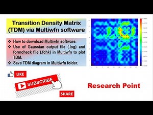 Transition Density Matrix (TDM) via Multiwfn software| How to plot Transition Density Matrix.