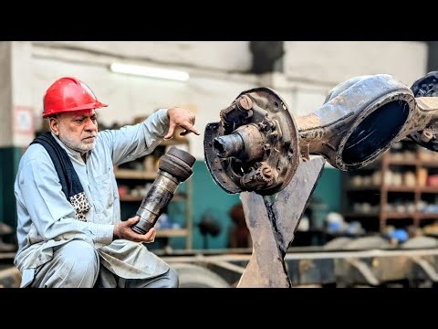 Pakistani Mechanic Recovers Truck Real Wheel Axel From Scrapyard Fixing a Shattered Axle Miles