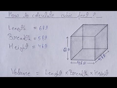 How to calculate cubic feet ? | How to find volume in cubic feet |