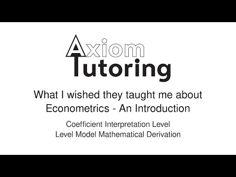 98 Coefficient interpretation Level level model mathematical derivation