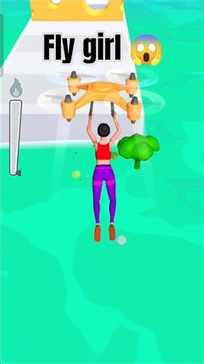Epic Drone Girl Run 😱 Level 17 Challenge!👉 She Almost Fell 😳 Watch Till End! #shorts