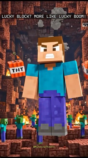 Steve's Lucky Block Disaster: Not Diamonds! 😂💎 #Shorts