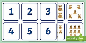Teddy Bear Themed Number and Quantity Cards 1-10