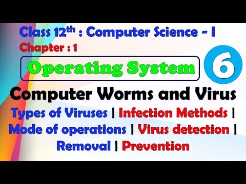 12th Comp. Sci. Paper-I : Chapter-1 | Operating System | Computer Worms and Virus | Types and more