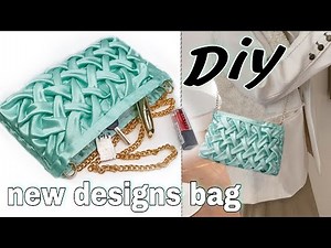 DIY CLUTCH BAG Design Made of Plain Fabric//bag making tutorial