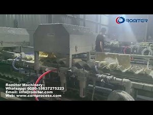 Automatic Sweet Corn Air Blow Husker and Head Cutting Machine