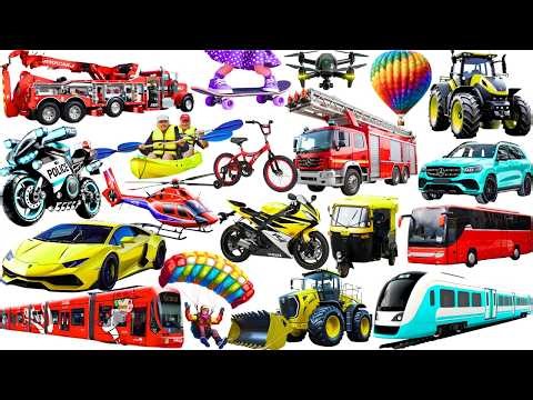 Vehicle Names | Learn 50 Vehicle Names in English with sounds | Vehicles Vocabulary | Truck, Bus Car