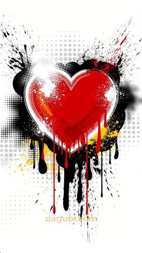 How I Design a Graffiti Heart using Vector Brushes #adobeillustrator #dagubi #graphicdesign