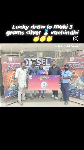 maki luck draw lo 3 grams silver coin thagilindhi 🥈😘#lucknow