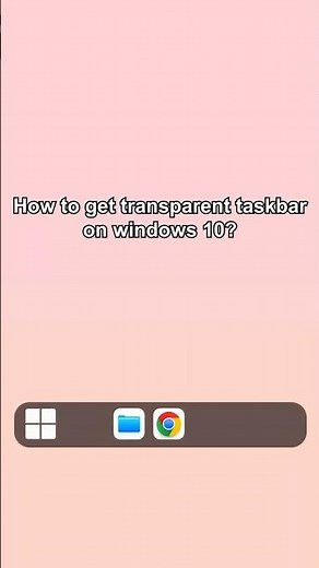 How to get transparent taskbar on windows?