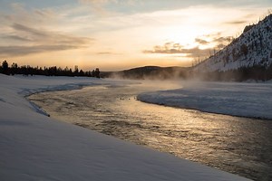 A cold sunrise on the Madison River warms the heart. | Yellowstone National Park