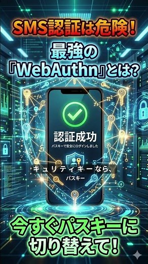 ショート 最強の防御！WebAuthn（パスキー） #networksecurity #itリテラシー #安全機能