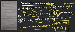 (iii) Cross-aldol condensation : When aldol condensation is car... | Filo