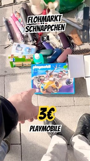 🏴‍☠️ Flea market find: PLAYMOBIL set for €3 😮‍💨 TREASURE vs. JUNK!? 🖤 #playmobil #fleamarket #fyp