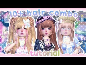 ⋆˚꩜｡ ☘️ 10+ EASY HAIR COMBO TUTORIALS IN DRESS TO IMPRESS | ROBLOX